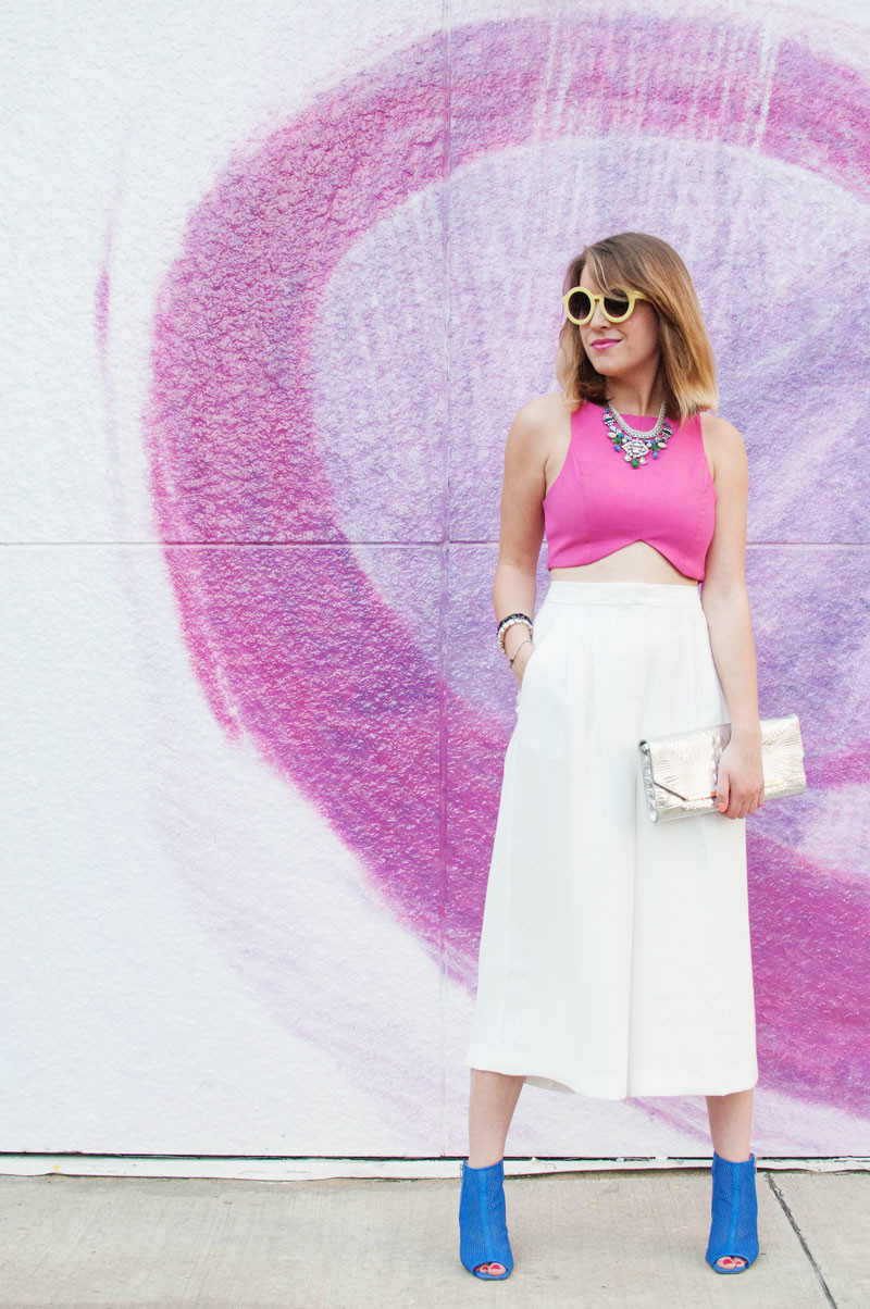 boston fashion blogger, white culottes, how to wear, crop top, summer outfit