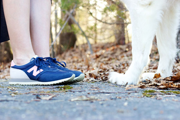 navy and pink new balance sneakers