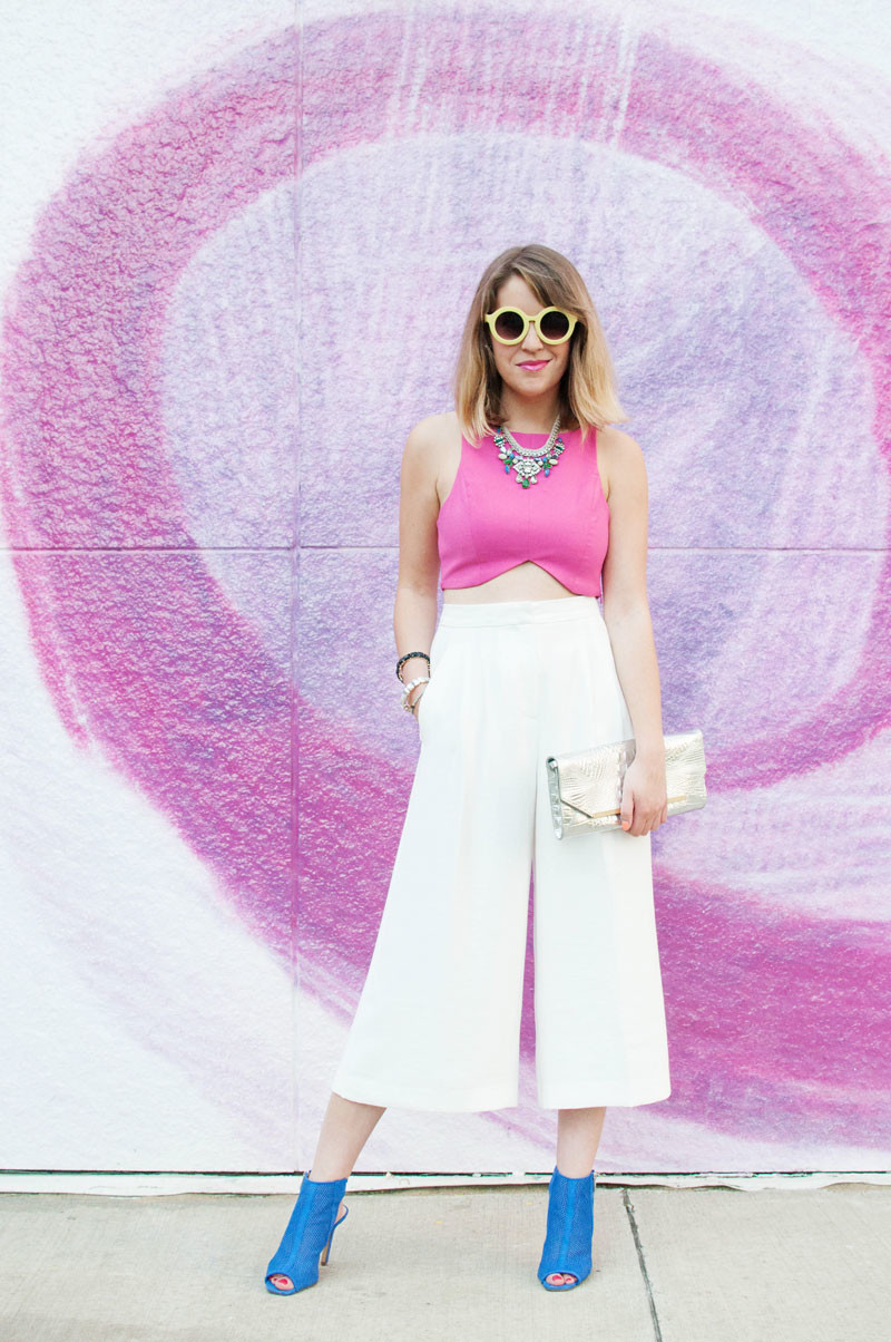 white culottes with crop top, style tab, boston fashion blogger, summer outfit