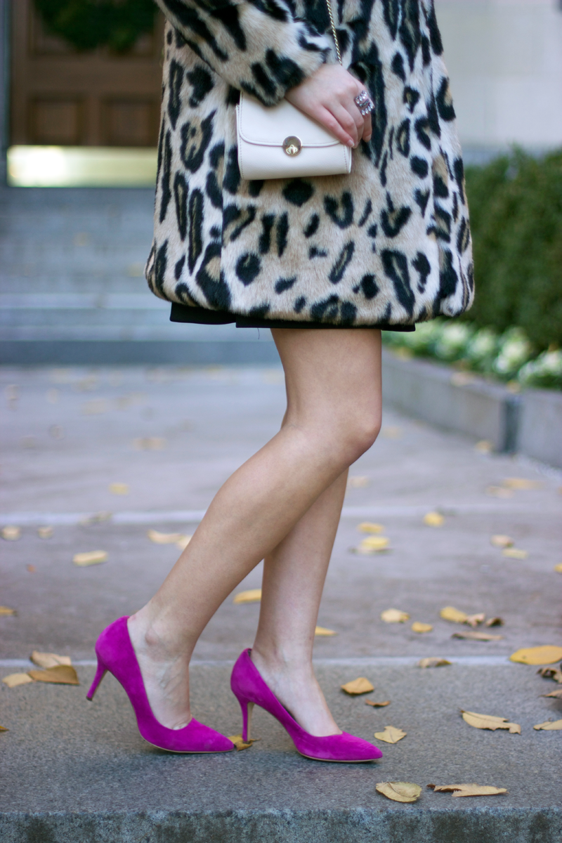 Pink suede heels