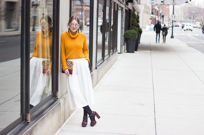 How to wear culottes in the winter