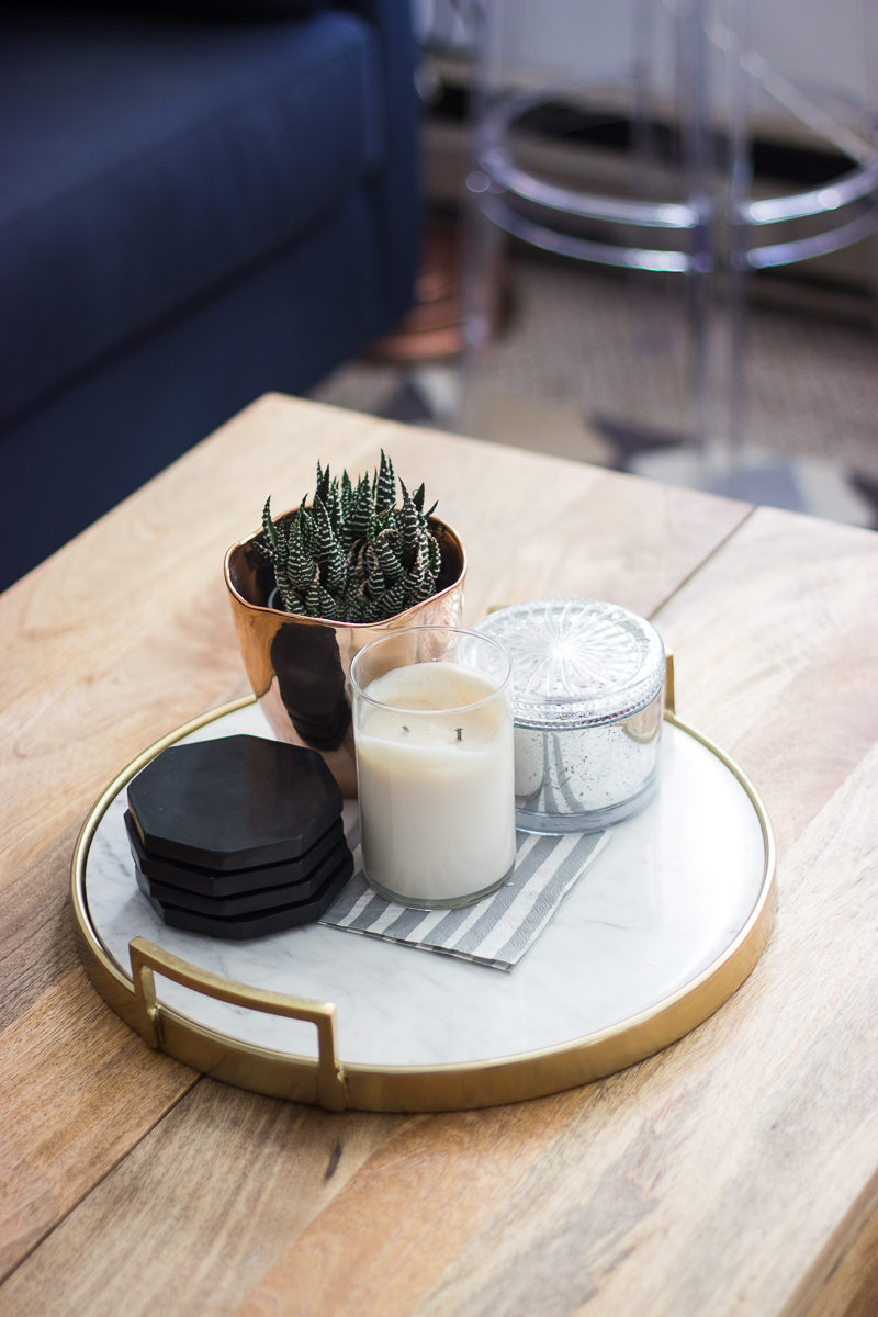 marble coffee table tray