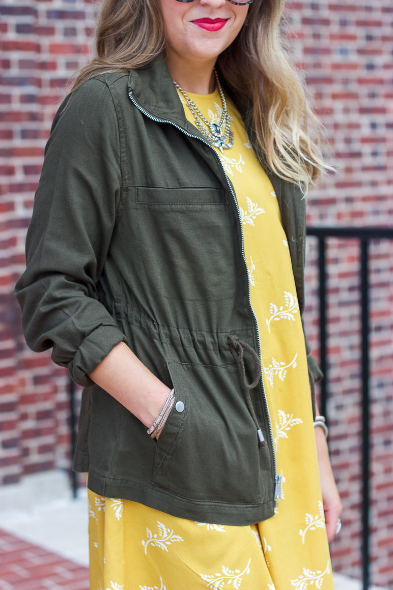 Olive fall jacket from Old Navy